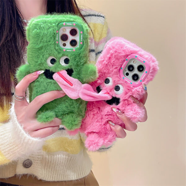 Funny Sticking Tongue Out Cartoon Plush Suitable Phone Case Drop-resistant - Image 5
