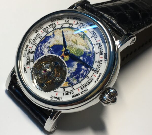 3D Globe Tourbillon Round Watch Fashion - Image 3