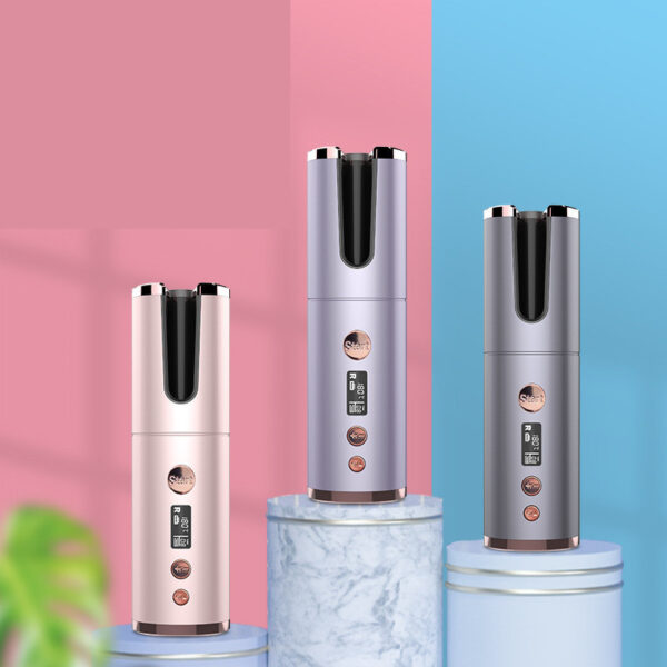 Wireless Rechargeable Curling Iron Electric Hair Curler Fully Automatic Rotating Portable Hairdresser - Image 2