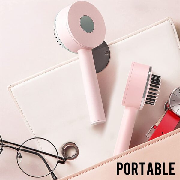 3D Air Cushion Massager Brush With Retractable Bristles Self Cleaning Hair Brush Massage One-key Self-cleaning Hair Brush Anti-Static Airbag Massage Comb For Women Curly Hair Brush - Image 4