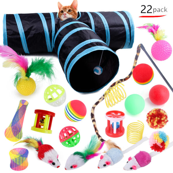 Cat Toy Set Funny Cat Assembled Toys Cat Tunnel Cat Tunnel Pet Supplies - Image 3