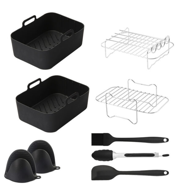 Air Fryer Accessories Suit Silicone Liner Grill Rack Steamer - Image 5