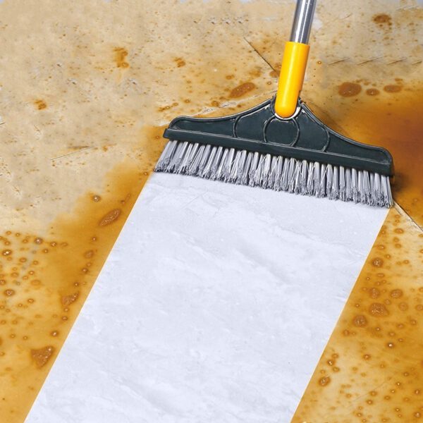 Floor Gap Cleaning Bristles Brush V-broom Rubber Wiper Glass Bathroom Toilet Tile Water Drying Dust Pet Hair Household Scraper - Image 2