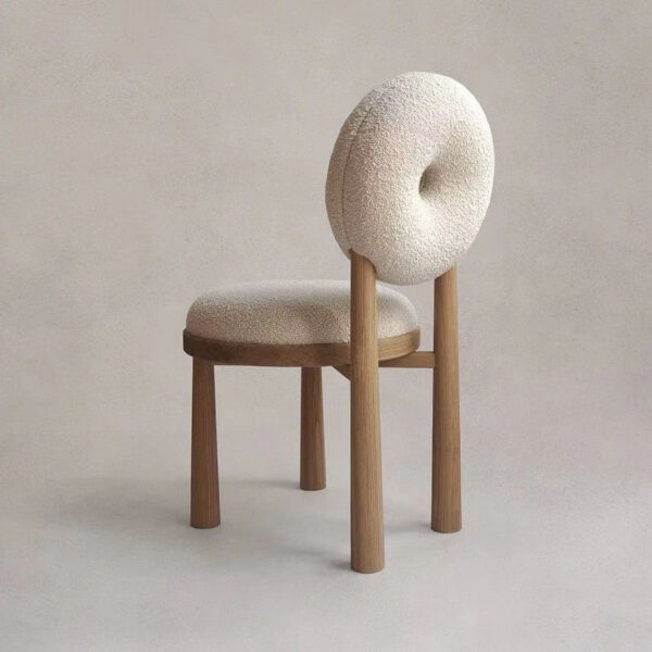 Berber Fleece Chair Home Dining Room Dining Chair Nordic Designer Chair Armchair Desk Chair Make-up Chair Cosmetic Chair - Image 6