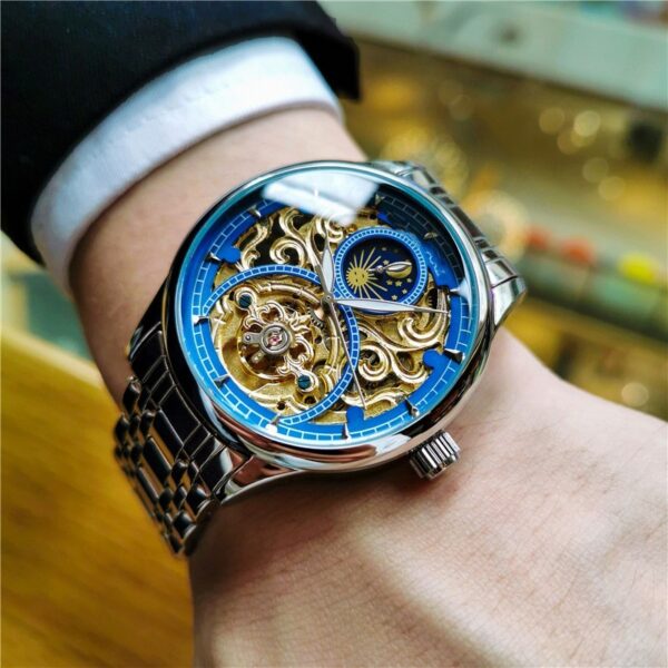 Men's Luminous Hollow Out Fully Automatic Mechanical Watch - Image 5