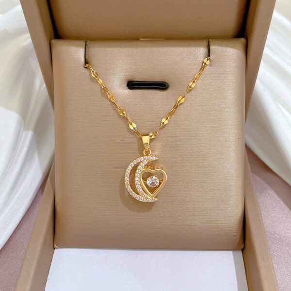 Stainless Steel Starry Sky Planet Astronaut Necklace For Women Light Luxurious Temperament Star Metal Chain Jewelry Gift - Image 9