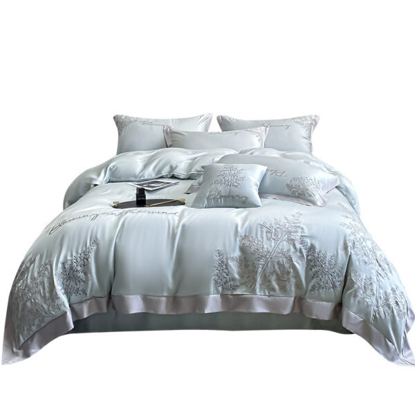 High-end Embroidered Lyocell Fiber Bed Sheet Four-piece Set - Image 5