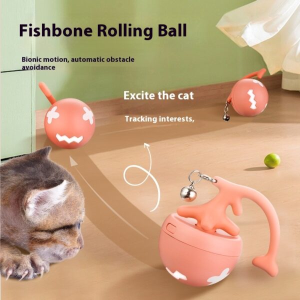 Smart Interactive Cat Toy Ball USB Rechargeable Moving Rolling Ball USB Rechargeable Ball Smart Moving Pets Toy Self-Play Pet Products - Image 5