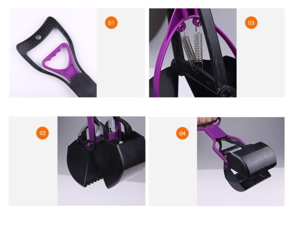 Portable Foldable Pet Toilet - Includes 30 Trash Bags, Purple - Image 3