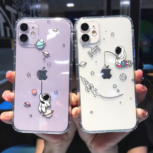 Creative Spaceman Transparent Cute Phone Case - Image 4