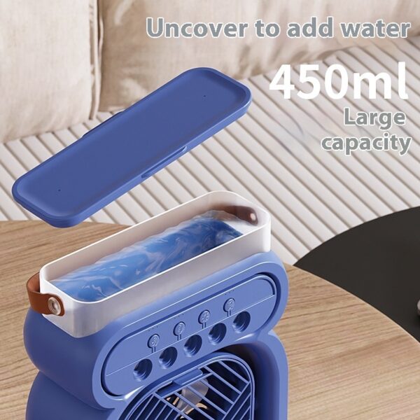 3 In 1 Portable Air Conditioner Evaporative Air Cooler LED Night Lights 3 Speeds Humidifier Fan For Home Office - Image 6
