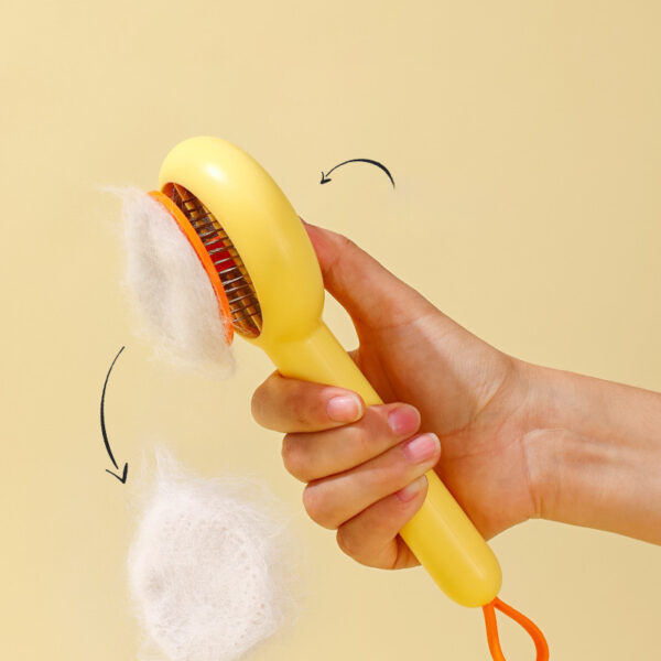 Small Yellow Duck Comb For Cat, Comb Brush For Cat, Dog, Needle, Pet Hair, Open Section, Special Brush, Floating Hair Removal Device - Image 7