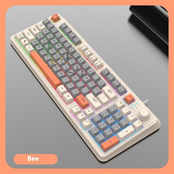 Combination Of Three Color Luminous K82 Gaming Wired Keyboard - Image 5