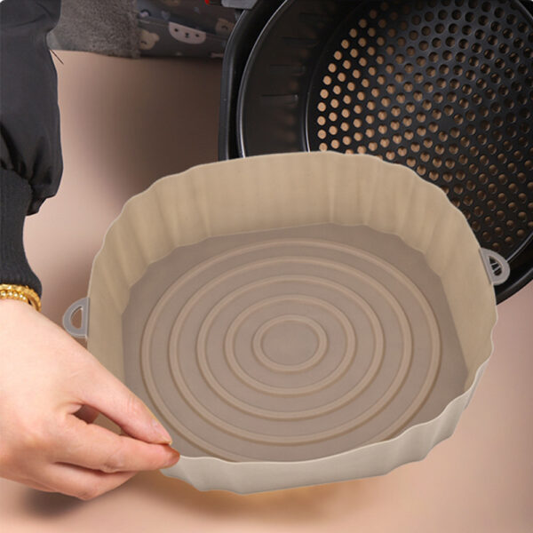 Air Fryer Silicone Basket Silicone Mold Airfryer Oven Baking Tray Pizza Fried Chicken Basket Reusable Pan Liner Accessories - Image 3