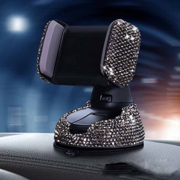 Multifunctional Air Outlet Diamond-encrusted Car Phone Holder - Image 7