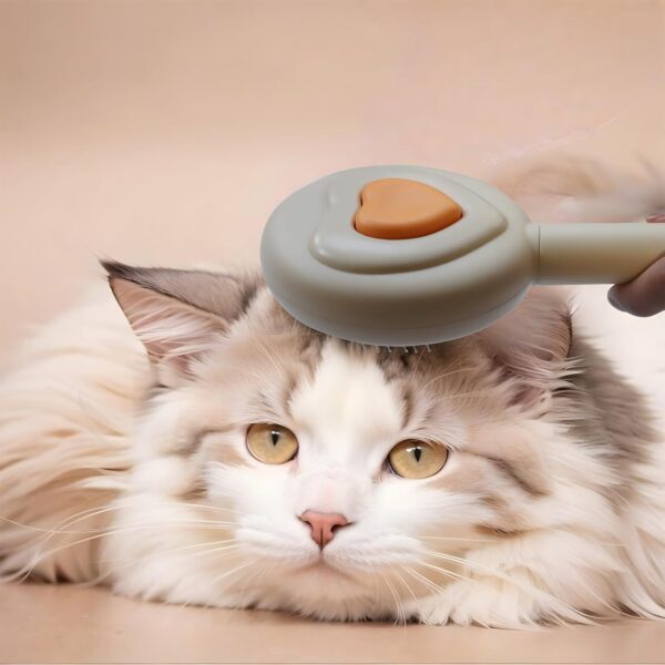 Pet Beauty Hair Removal Comb Cat Brush - One Click Release Care Cat Comb Dog Hair Removal Brush - Image 7