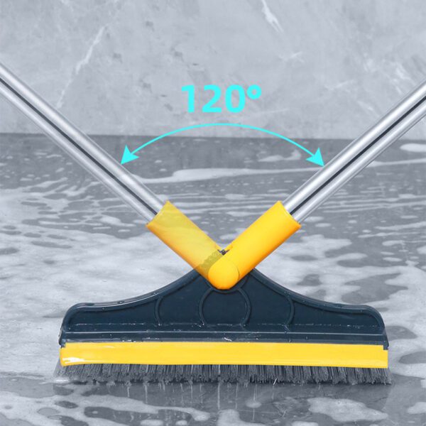 Floor Gap Cleaning Bristles Brush V-broom Rubber Wiper Glass Bathroom Toilet Tile Water Drying Dust Pet Hair Household Scraper - Image 3