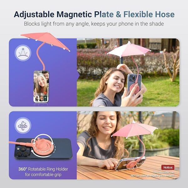 Mini Mobile Phone Anti-glare Motorcycle Umbrella - Image 6