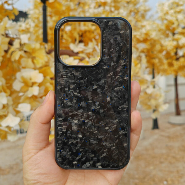 Gold Foil Carbon Fiber Forged Grain Phone Case - Image 9