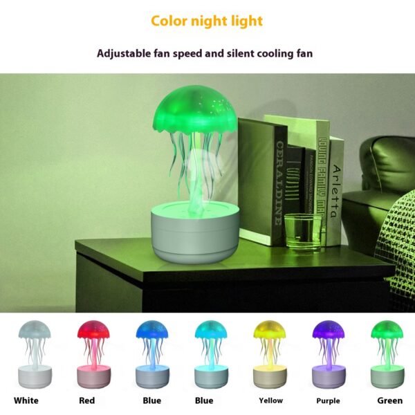 Jellyfish Humidifier Fragrance Diffuser Colorful Night Light Heavy Fog Essential Oil Diffuser Home Bedroom Office Air Humidifier - Image 6