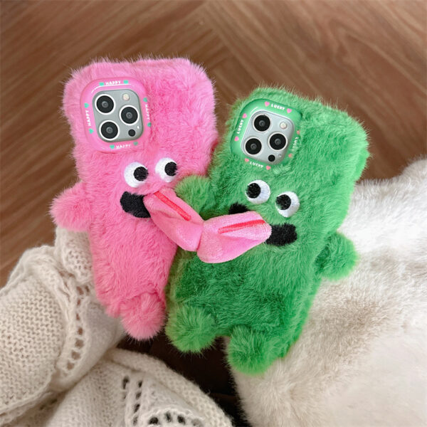 Funny Sticking Tongue Out Cartoon Plush Suitable Phone Case Drop-resistant - Image 4