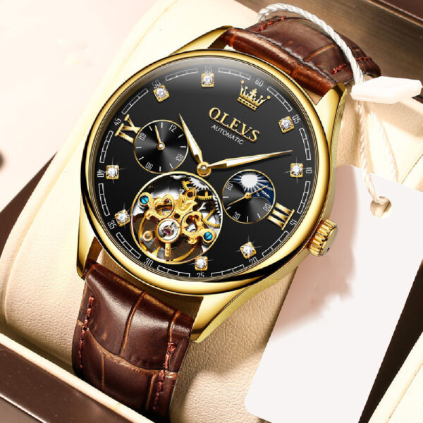 Men's Fashion Hollowed-out Mechanical Watch - Image 9