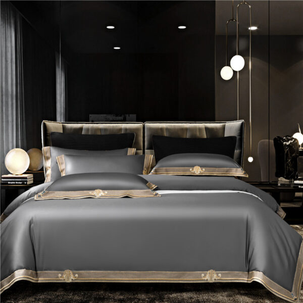 Cotton Pure Cotton Light Luxury Wine Red Bedding - Image 3
