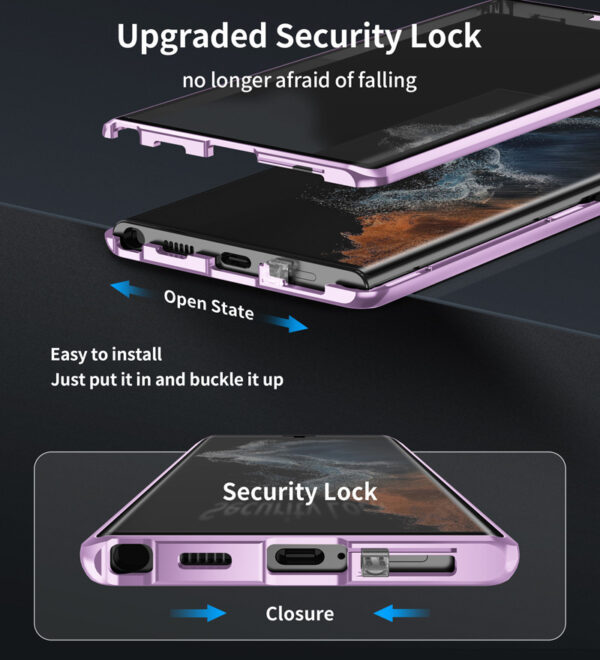 Applicable To S24Ultra Peep-proof Magnetic Mirror Universal Magnetic King Phone Case - Image 4