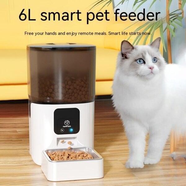 6L Remote Intelligent Life Automatic Pet Feeder Cat Timing WIFI - Image 3