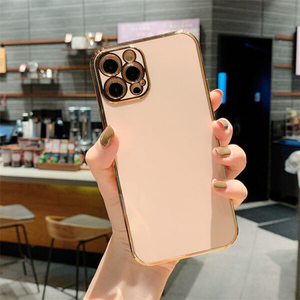 Luxury Solid Color Electroplating Mobile Phone Case All-inclusive Creativity - Image 4