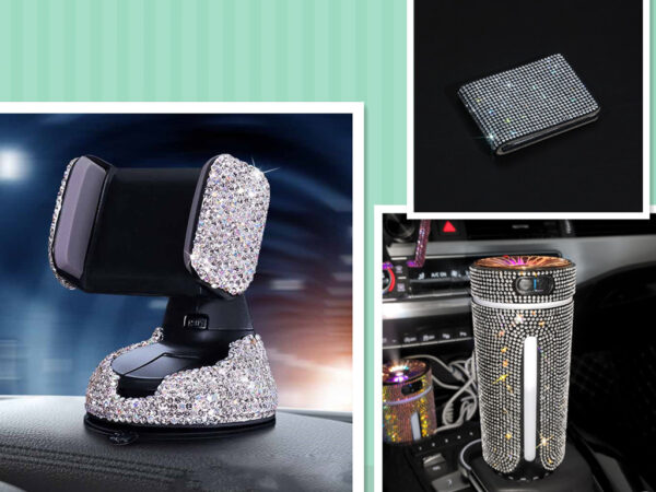 Multifunctional Air Outlet Diamond-encrusted Car Phone Holder - Image 9