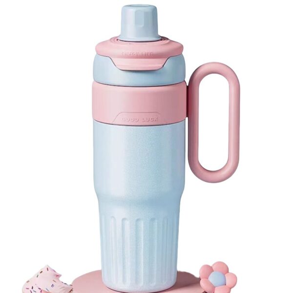 780ml Gradient Double Drink Thermal Cup Stainless Steel With Lid Coffee Cup Thermos Large Capacity Straw Cup For Male And Female - Image 6