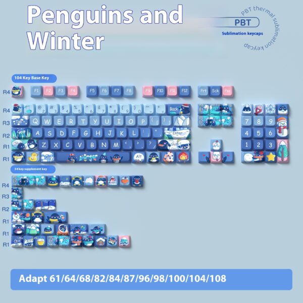 New Cartoon Creative Keyboard Cap Full Set - Image 5