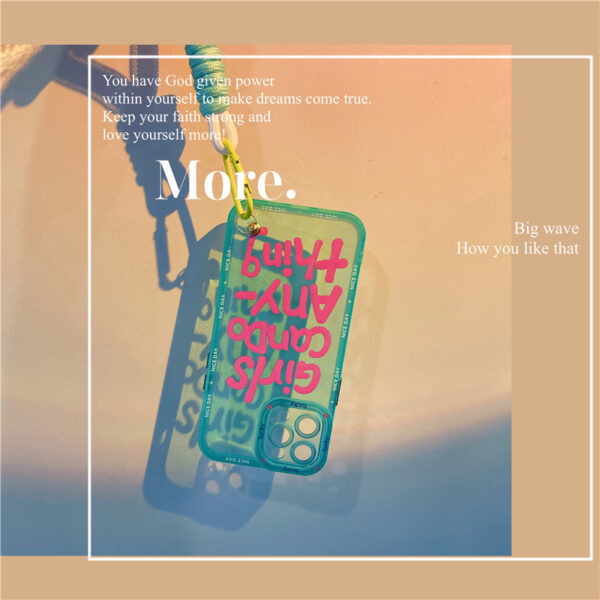 New Style Graffiti Personalized English Lanyard Phone Case - Image 6