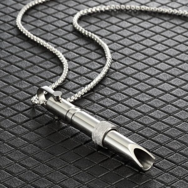 Couple Stainless Steel Mindfulness Breathing Necklace For Women Men Anxiety Relief Pendant Stress Panic Attack Relief Meditation - Image 5