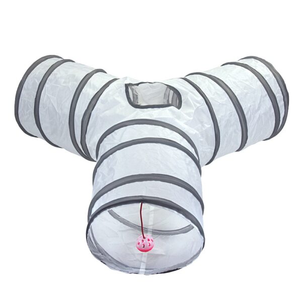 White Cat Tunnel Rolling Dragon Pet Toy Supplies - Image 3