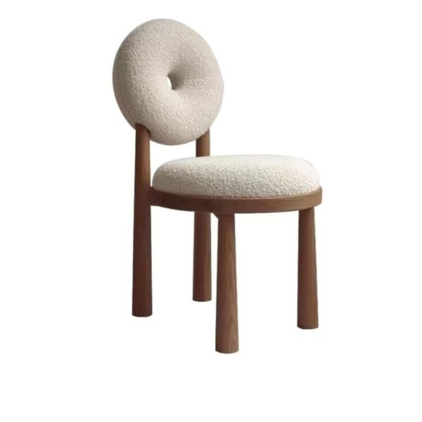 Berber Fleece Chair Home Dining Room Dining Chair Nordic Designer Chair Armchair Desk Chair Make-up Chair Cosmetic Chair - Image 2