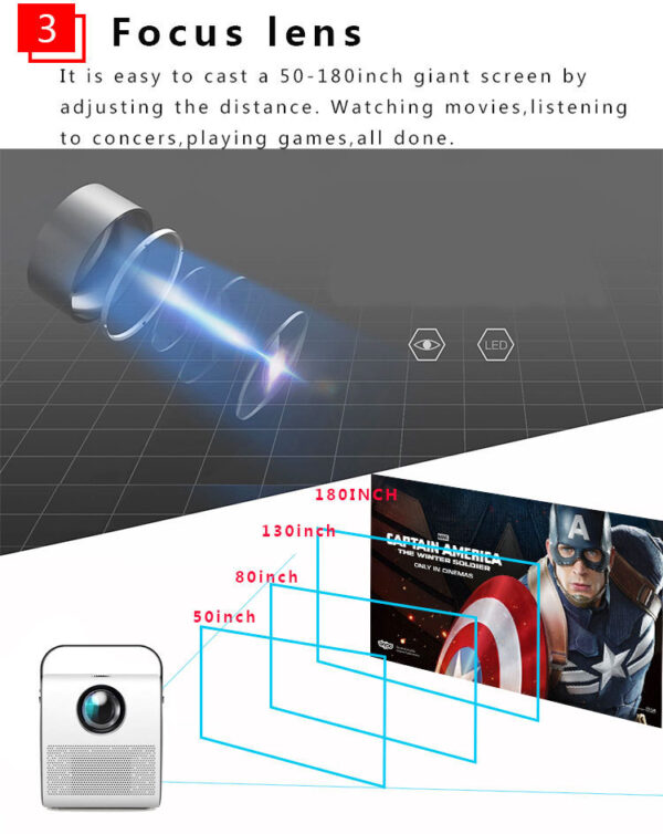 1080P HD portable projector - Image 3
