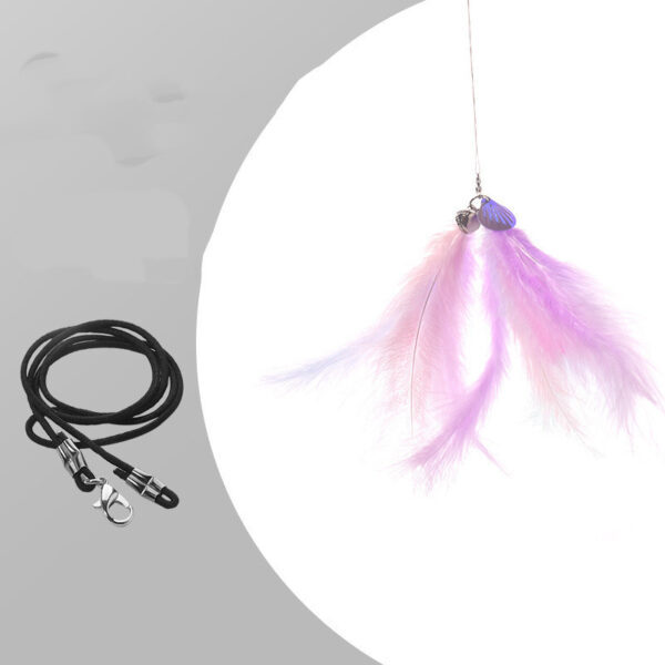 Cat Toy Laser Tease Cat Stick Feather Bell - Image 8