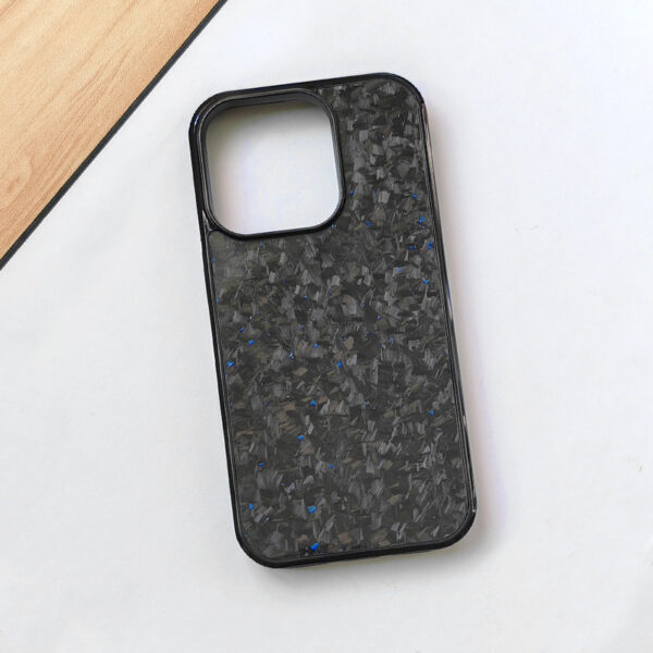 Gold Foil Carbon Fiber Forged Grain Phone Case - Image 2