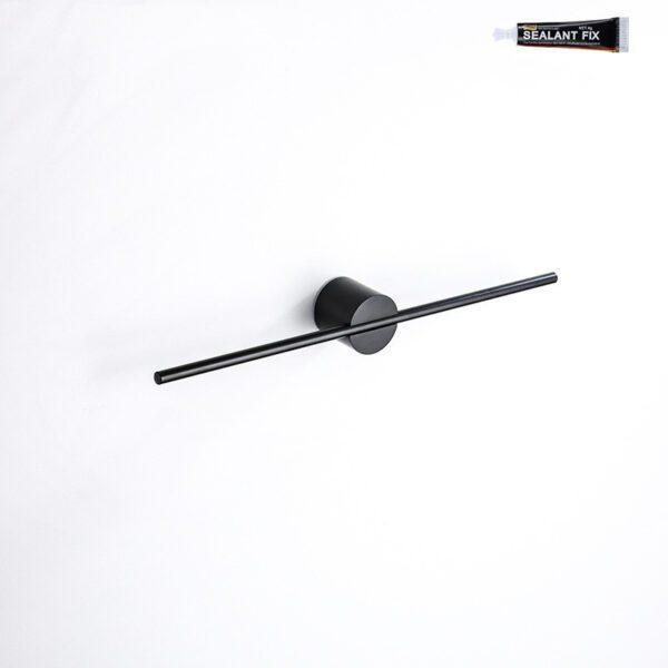 Bathroom Walnut Towel Bar Punch-free Toilet Wall-mounted Shelf Creative Towel Rack Light Luxury Thickened Single Bar - Image 6