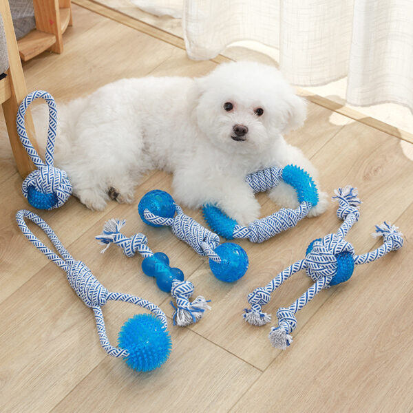 Ocean Series Cotton Rope Dog Toy TPR Pet Molar And Bite Resistant Products - Image 3
