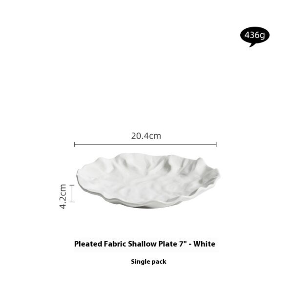 Pleated Dish Ceramic Cooking Plate Japanese Western Food - Image 6