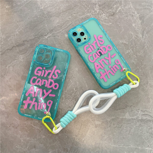 New Style Graffiti Personalized English Lanyard Phone Case - Image 2