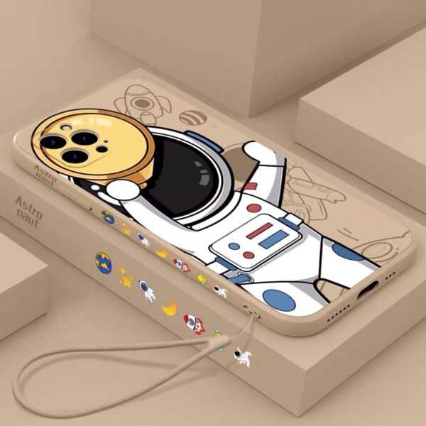 Compatible With  , Cartoon Astronaut Creative Planet Silicone Phone Case - Image 7