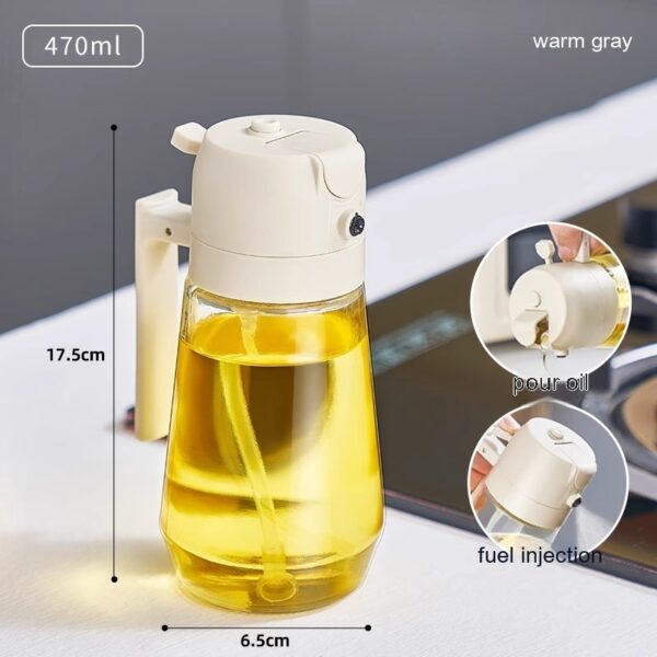 470ML Olive Oil Sprayer Dispenser For Cooking BBQ 2 In 1 Glass Oil Vinegar Soy Sauce Spray Kitchen Oil Bottle For Air Fryer - Image 7