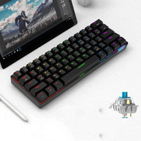 Wireless Dual-mode Bluetooth Mechanical Keyboard Tablet Phone - Image 3