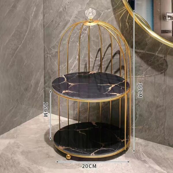 Bathroom  Toilet Light Luxury Desktop Comb Cosmetic Shelf - Image 3
