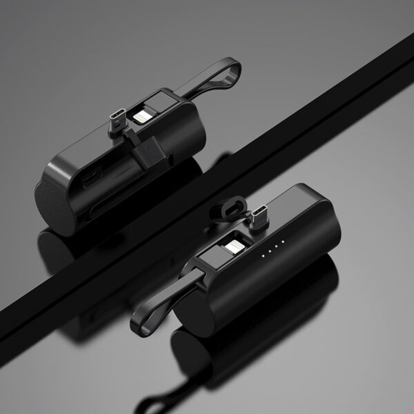 5000mah Portable Charger With Built-in Cable Power Bank External Battery - Image 2