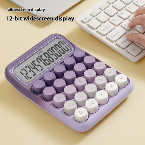 Grade Gradient Color Round Mechanical Keyboard Calculator - Image 2